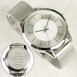 Personalised Silver with Mesh Style Strap Watch - Watches at Gift Moments