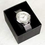 Personalised Silver with Mesh Style Strap Watch - Watches at Gift Moments