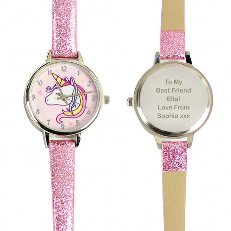 Unicorn with Pink Glitter Strap Girls Watch - Gift Moments