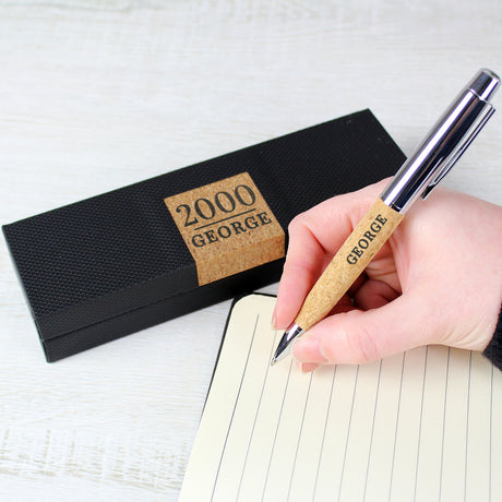 Date & Name Cork Pen Set - Gift Moments