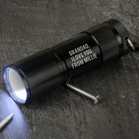 Personalised Free Text Mini Torch - Tools at Gift Moments