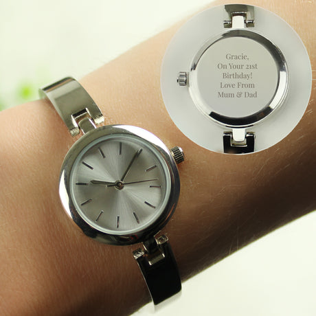 Silver Ladies Watch With Slider Clasp - Gift Moments