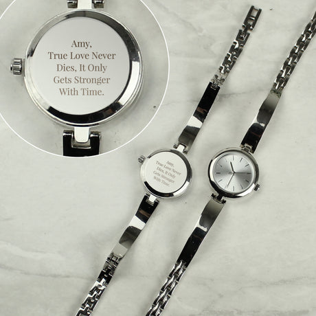 Silver Ladies Watch With Slider Clasp - Gift Moments