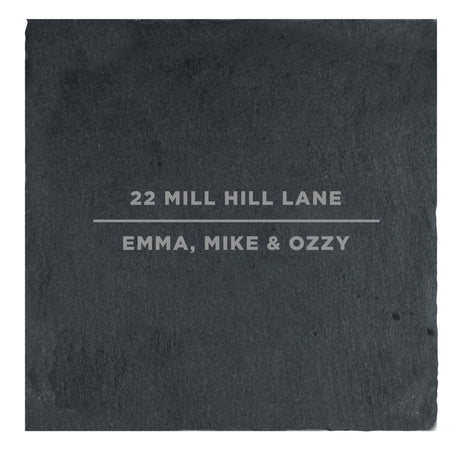 Personalised Classic Single Slate Coaster - Coasters at Gift Moments