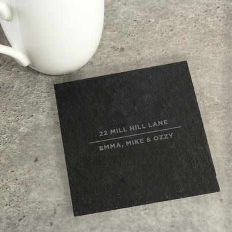 Personalised Classic Single Slate Coaster - Coasters at Gift Moments