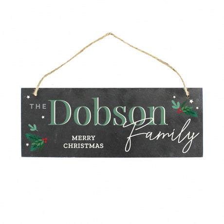 Personalised Christmas Slate Plaque - Signs & Plaques at Gift Moments