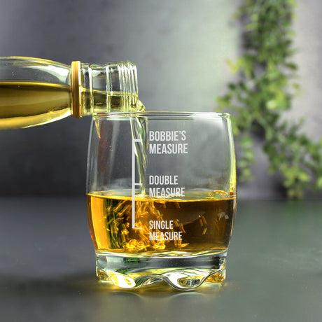 Personalised Measures Tumbler - Custom Whisky Glass - Tumblers at Gift Moments