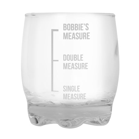 Personalised Measures Tumbler - Custom Whisky Glass - Tumblers at Gift Moments