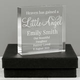 Personalised Little Angel Crystal Token - Crystal Tokens at Gift Moments