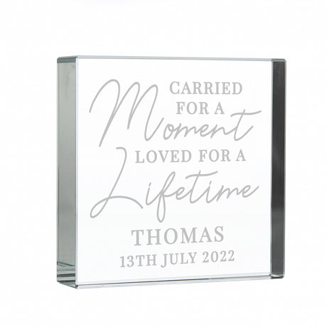 Personalised Carried for a Moment Crystal Token - Crystal Tokens at Gift Moments