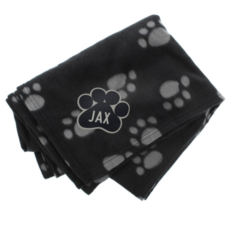 Personalised Dog Paw Print Fleece Blanket - Pet Products at Gift Moments