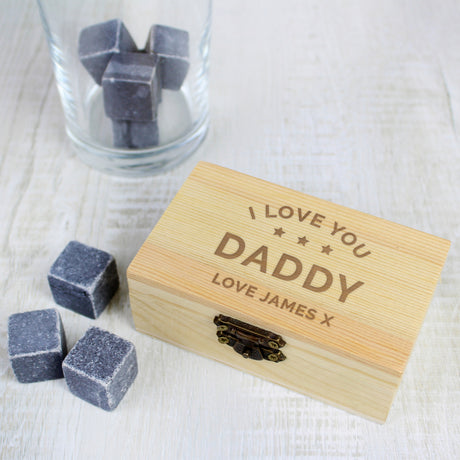 Personalised Stars Free Text Cooling Stones Set: 3 - Barware By Gift Moments