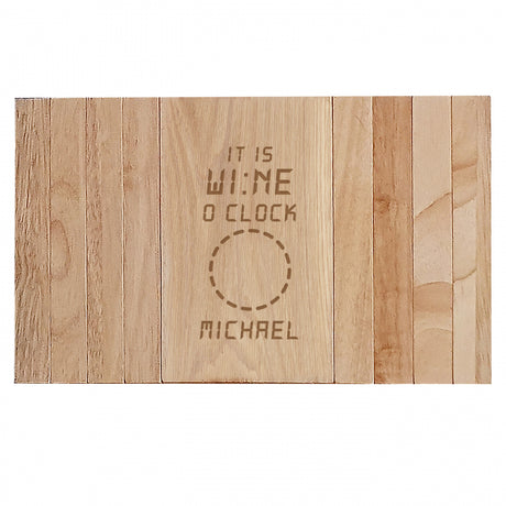 Personalised Wine O’Clock Wooden Sofa Tray: 4 - Coasters By Gift Moments