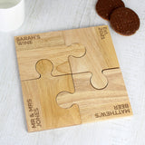 Personalised Jigsaw Wooden Coaster Set: 3 - Coasters By Gift Moments