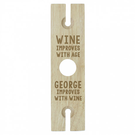 Improves With Wine' Glass Bottle Holder - Gift Moments