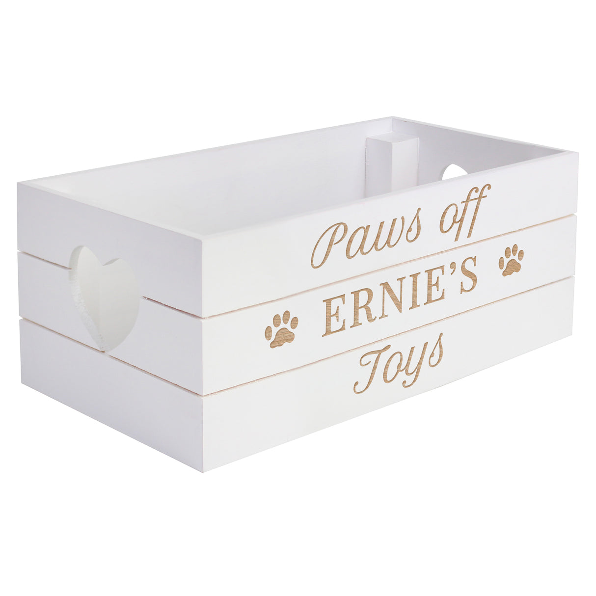 Personalised Pets White Wooden Crate - Storage at Gift Moments