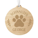 Personalised Dog Breed Round Wooden Bauble - Christmas Decorations at Gift Moments