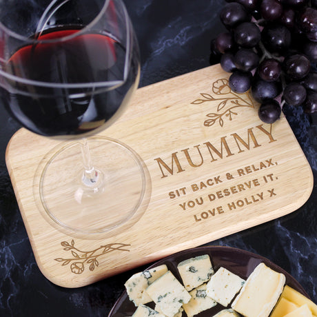 Personalised Floral Wooden Coaster Tray - Coasters at Gift Moments