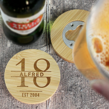 Big Age Bottle Opener Coaster and Pint Glass Set - Gift Moments