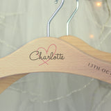 Personalised Heart Wooden Hanger - Keepsakes at Gift Moments