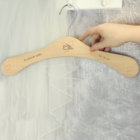 Personalised Heart Wooden Hanger - Keepsakes at Gift Moments