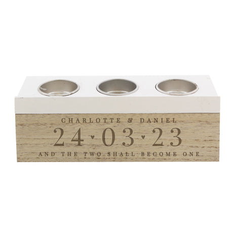 Large Date Triple Tea Light Box - Gift Moments