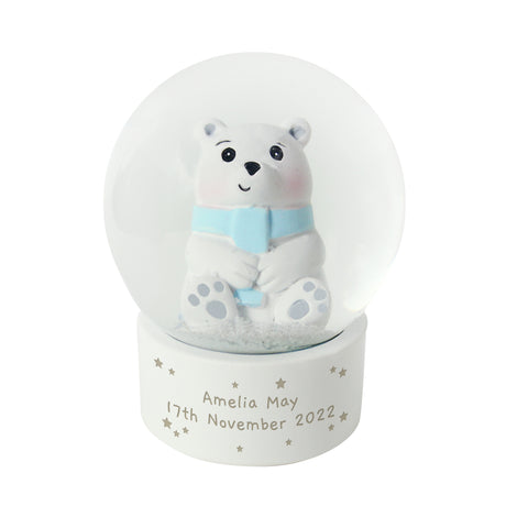 Personalised Polar Bear Snow Globe - Snow Globes at Gift Moments