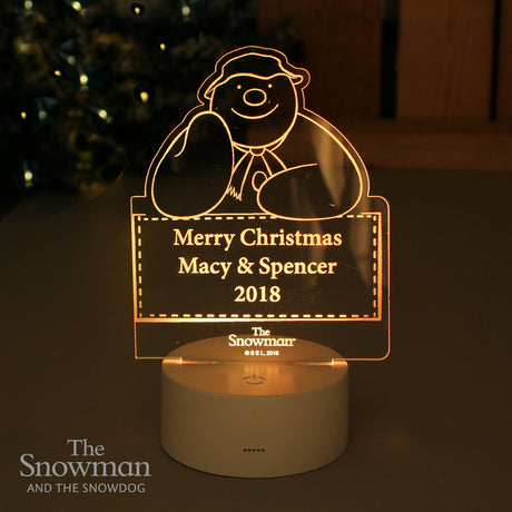 Personalised The Snowman LED Colour Changing Decoration & Night Light - LED Lighting at Gift Moments