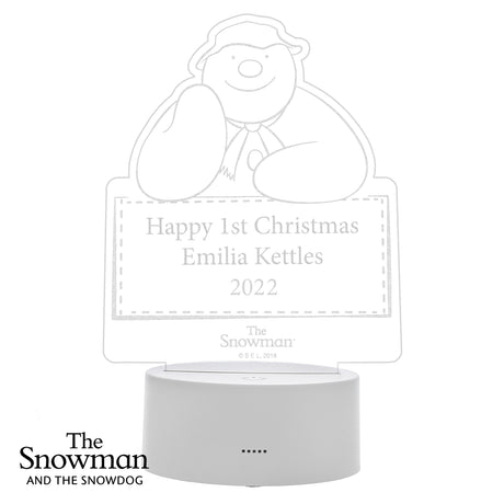 Personalised The Snowman LED Colour Changing Decoration & Night Light - LED Lighting at Gift Moments