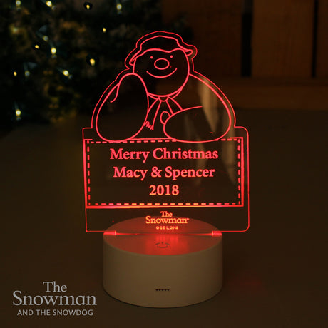 Personalised The Snowman LED Colour Changing Decoration & Night Light - LED Lighting at Gift Moments