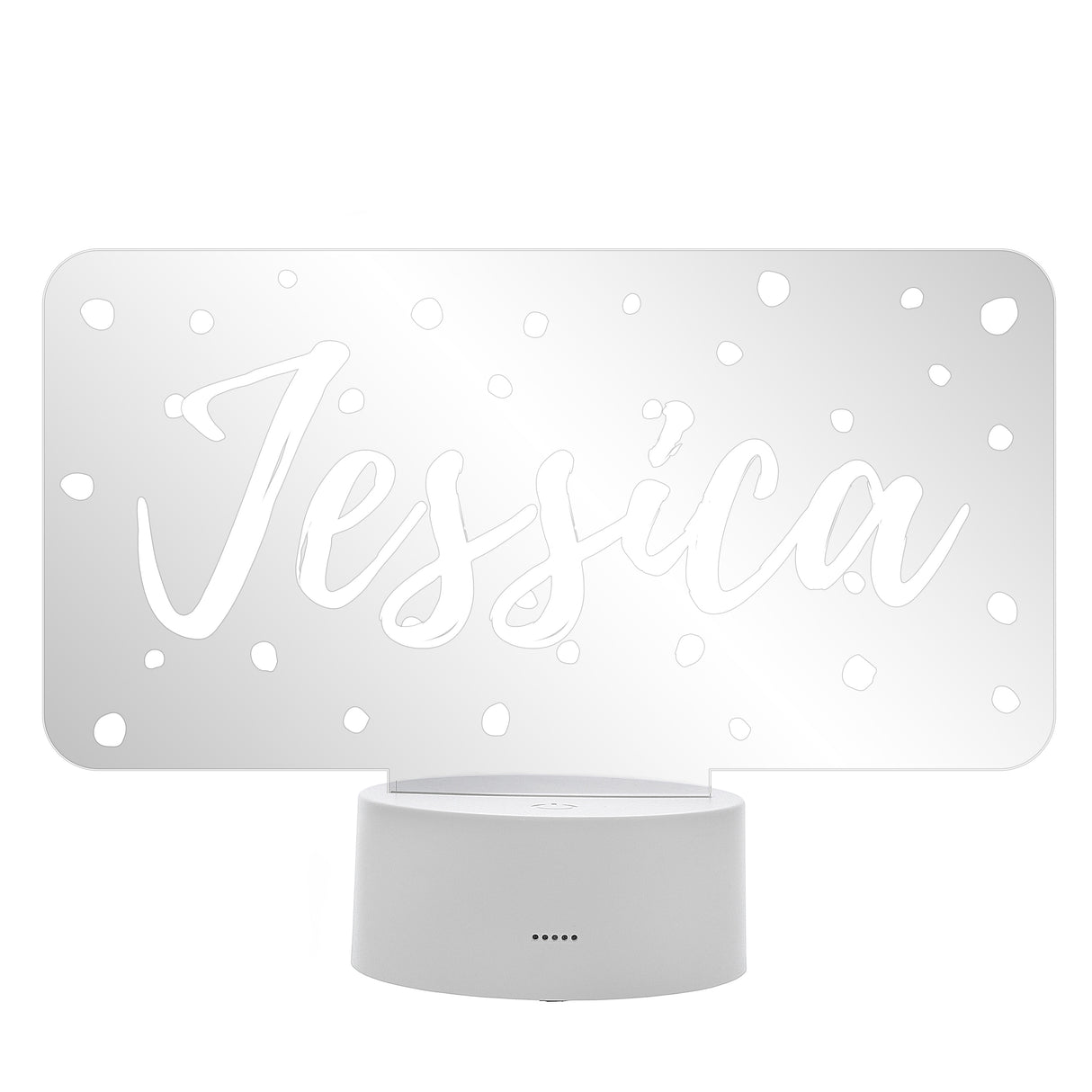 Personalised Polka-dot Name only LED Colour Changing Night Light - LED Lighting at Gift Moments