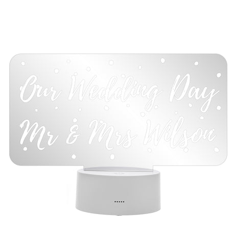 Personalised Polka-dot Message LED Colour Changing Night Light - LED Lighting at Gift Moments