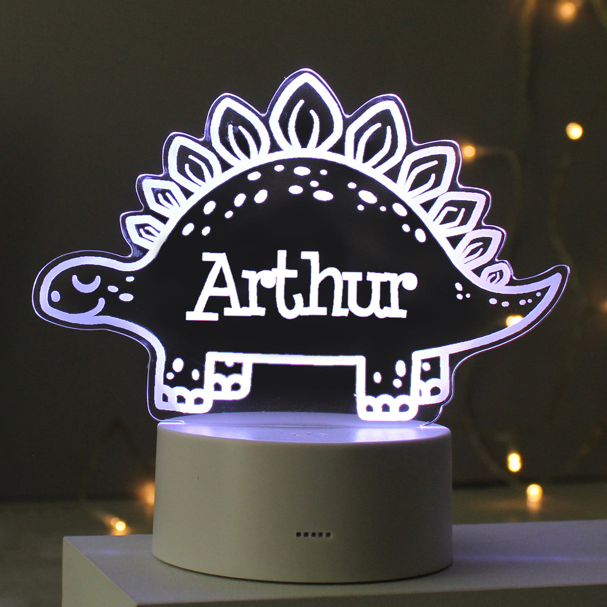 Personalised Dinosaur LED Colour Changing Night Light - LED Lighting at Gift Moments