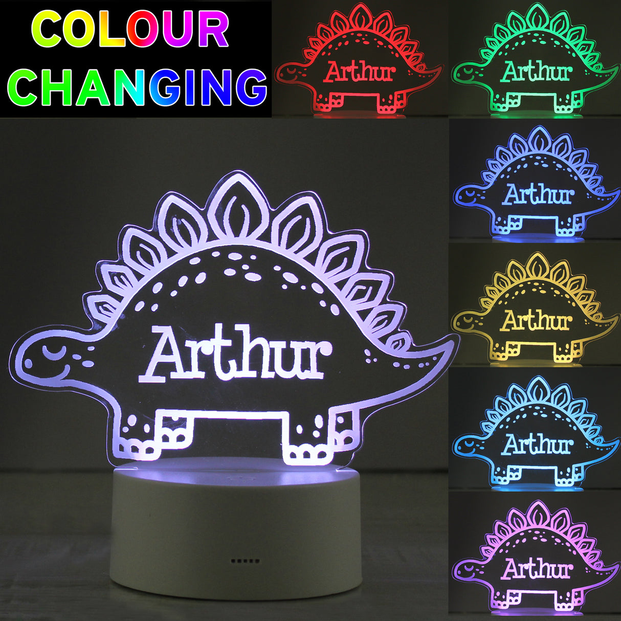 Dinosaur LED Colour Changing Night Light - Gift Moments