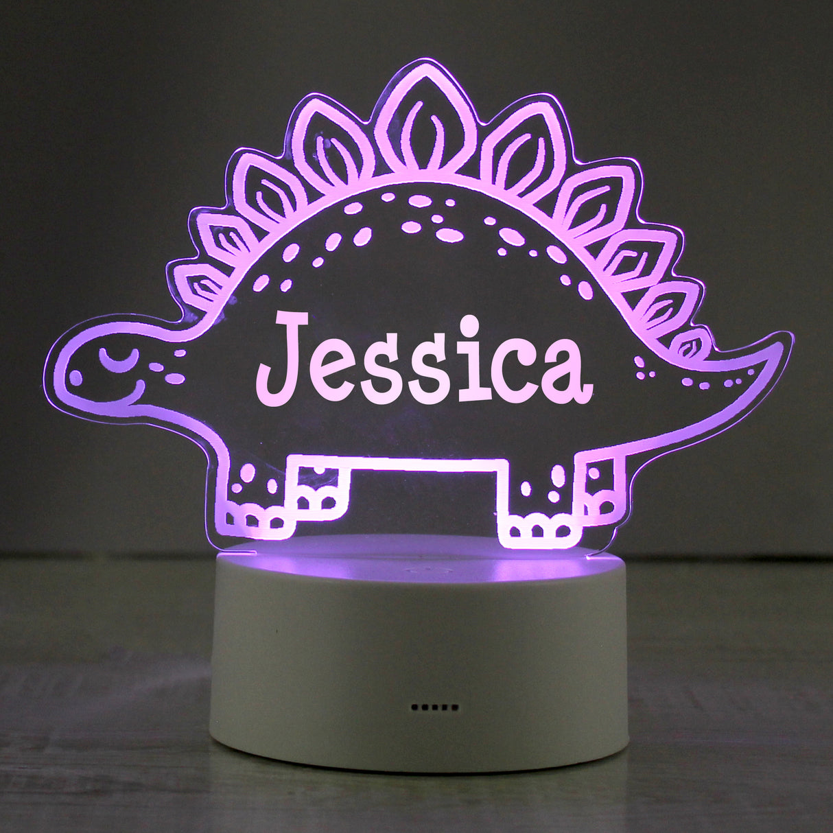 Personalised Dinosaur LED Colour Changing Night Light - LED Lighting at Gift Moments