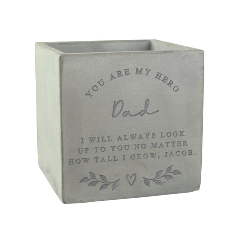 Personalised Free Text Concrete Plant Pot - Vases & Plant Pots at Gift Moments