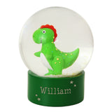 Personalised Name Only Dinosaur Glitter Snow Globe - Snow Globes at Gift Moments