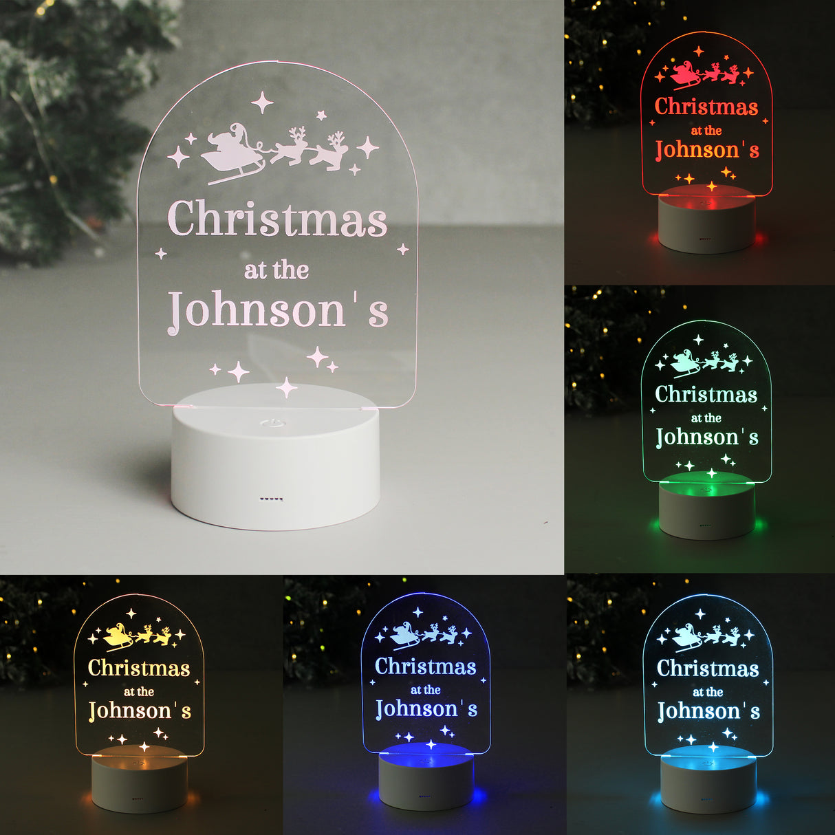 Personalised Free Text Christmas LED Light - LED Lighting at Gift Moments