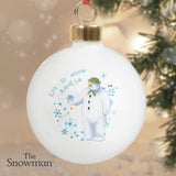 Personalised Snowman Let it Snow Bauble: 1 - Christmas Baubles By The Snowman