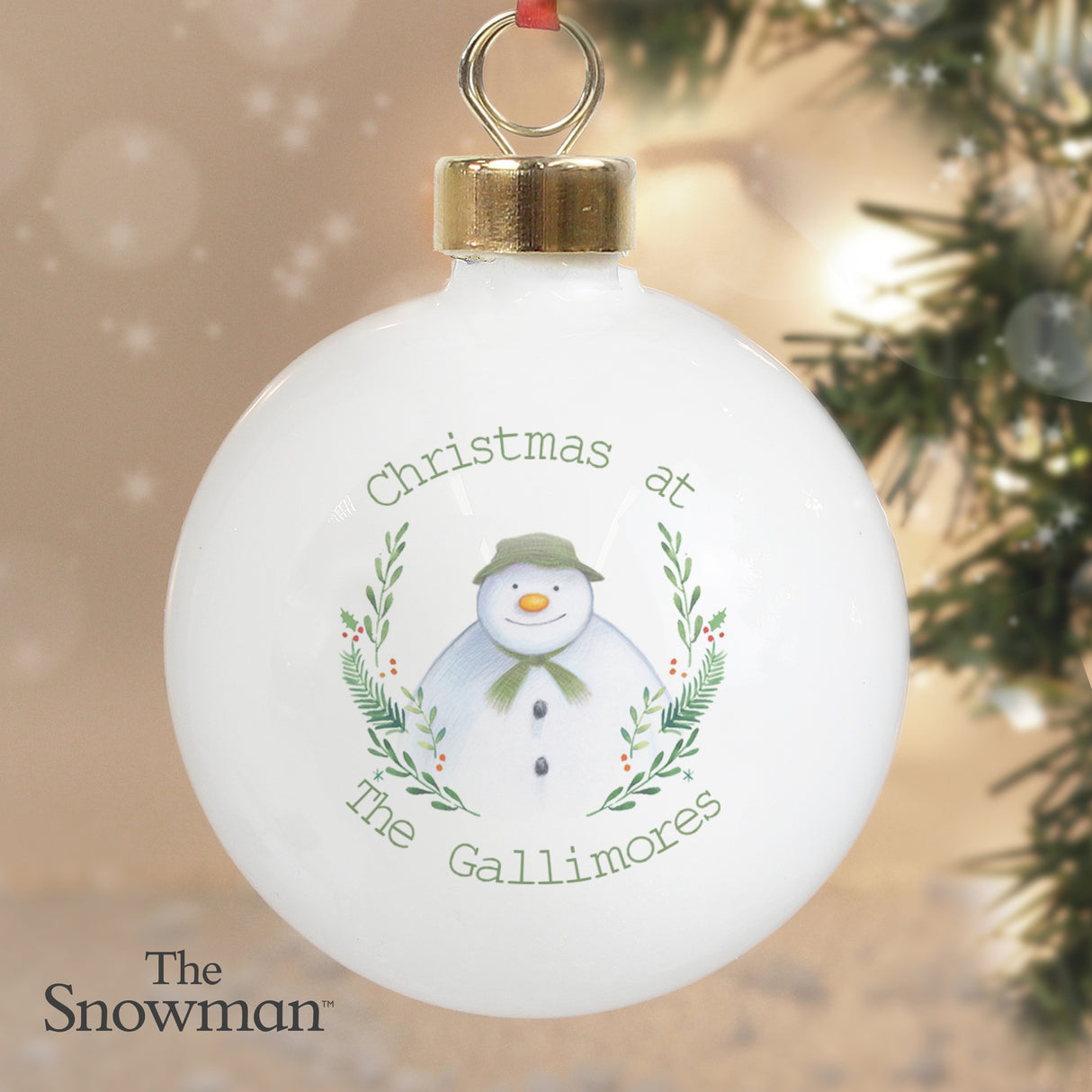 Personalised Snowman Winter Garden Bauble: 1 - Christmas Baubles By The Snowman