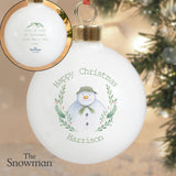 Personalised Snowman Winter Garden Bauble: 3 - Christmas Baubles By The Snowman