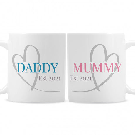 Personalised Mummy & Daddy Mug Set - Mugs at Gift Moments