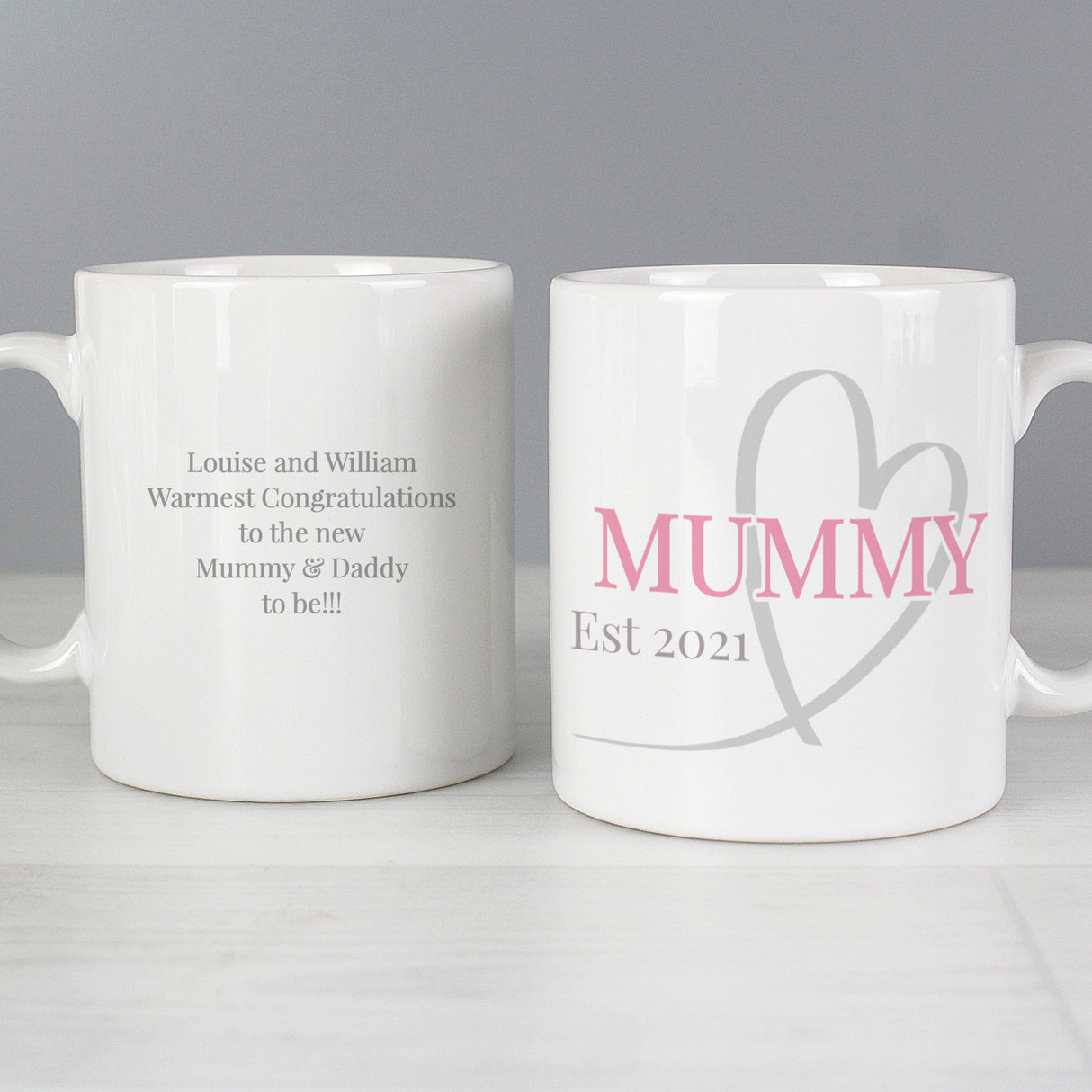 Personalised Mummy & Daddy Mug Set - Mugs at Gift Moments