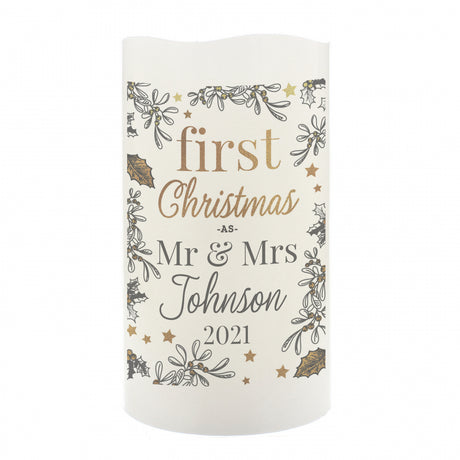 Personalised First Christmas LED Candle - LED Lighting at Gift Moments