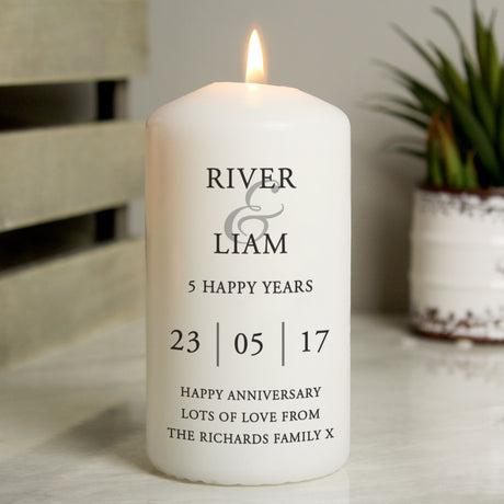 Personalised Couples Candle with Custom Messages: 3 - Candles By Gift Moments