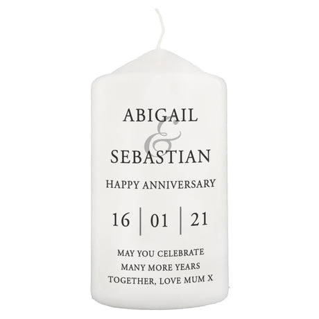 Personalised Couples Candle with Custom Messages: 5 - Candles By Gift Moments