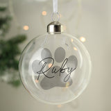 Personalised Pet Glass Bauble - Christmas Baubles at Gift Moments