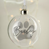 Personalised Pet Glass Bauble - Christmas Baubles at Gift Moments