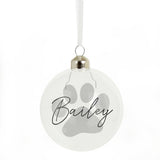 Personalised Pet Glass Bauble - Christmas Baubles at Gift Moments