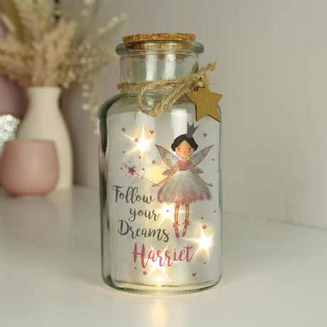 Personalised Fairy LED Glass Jar - LED Lighting at Gift Moments